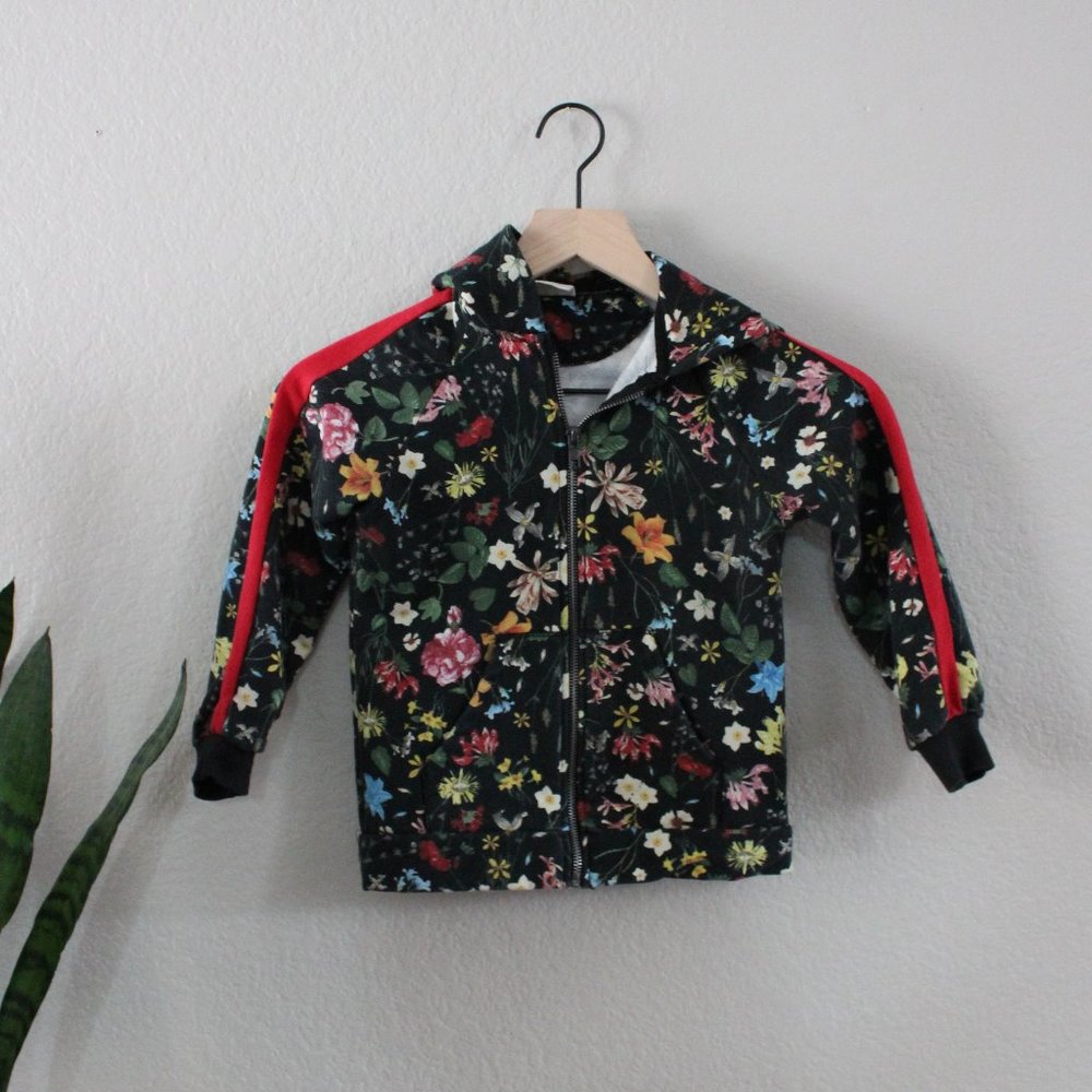ZARA KIDS Floral ZIP Hoodie